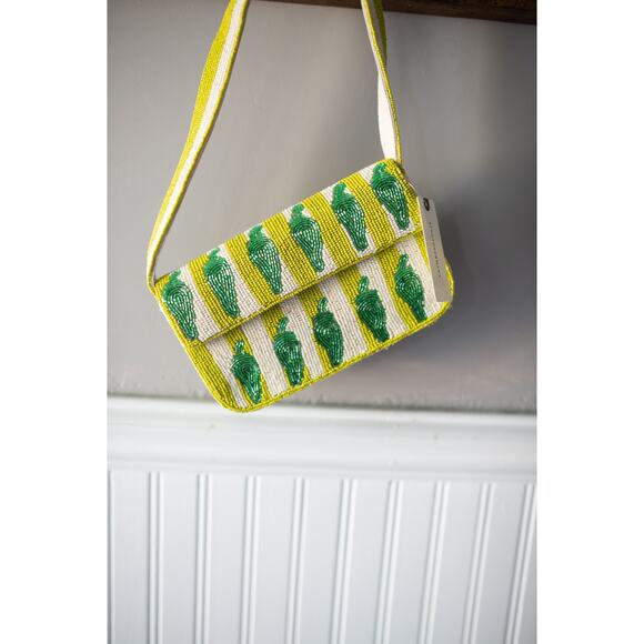 Anthropologie The Fiona Beaded Bag: Food & Drink Edition Jalapeno - Picture 3 of 4